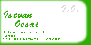 istvan ocsai business card