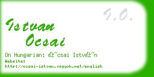 istvan ocsai business card
